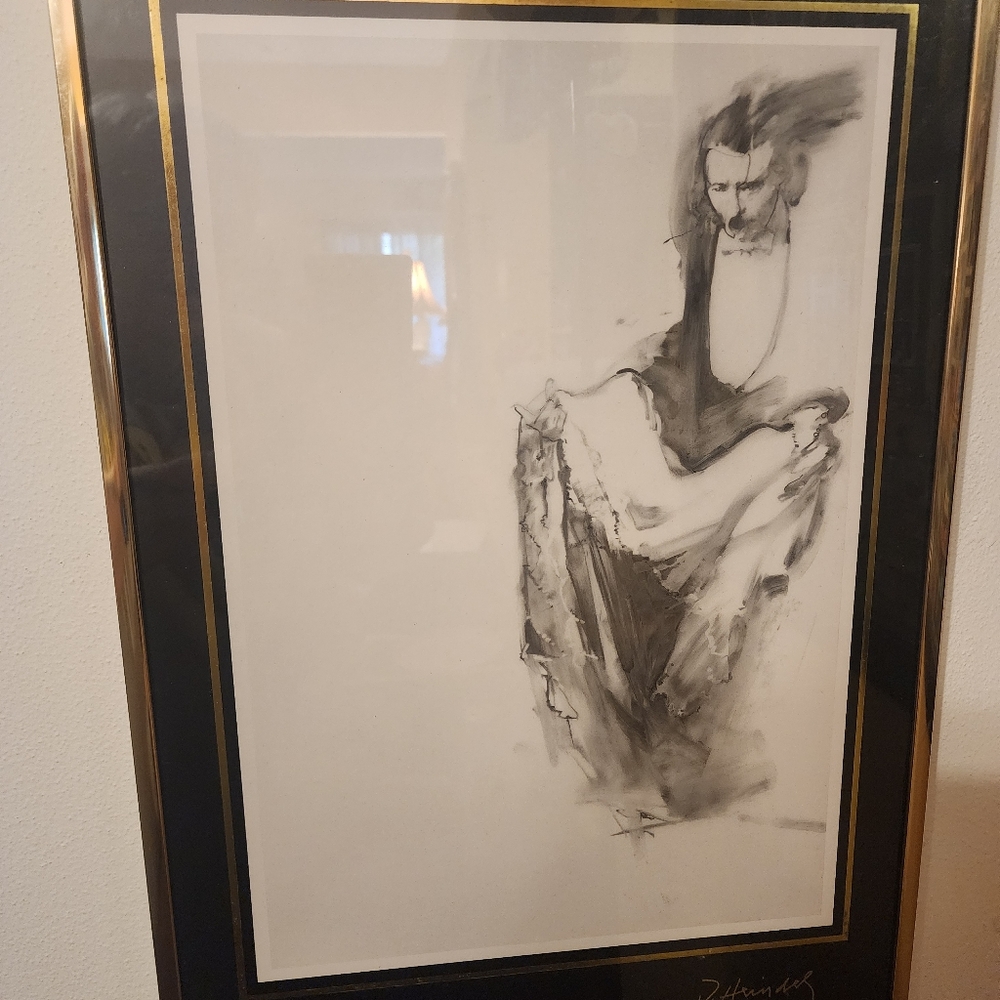 Abstract Black and White Framed Art